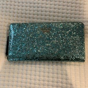 Kate Spade Coates glitter checkbook wallet
